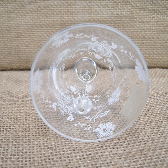 Vintage Viking Glass White Floral Design Bell - Picture 9 of 16